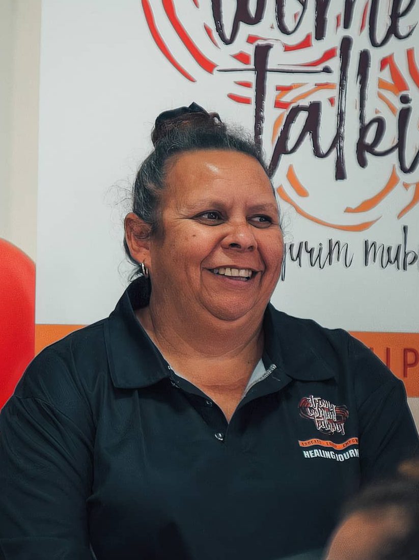 Kristine from Strong Women Talking hugging woman